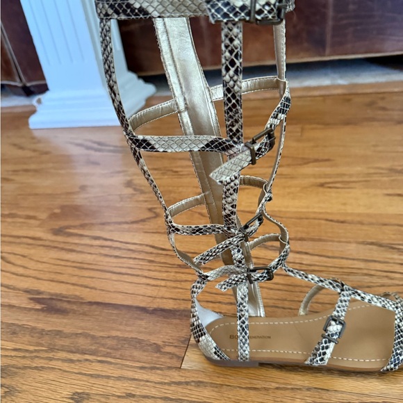 Brand New with box size 8 gladiator calf sandal- snake print .. - Picture 2 of 11